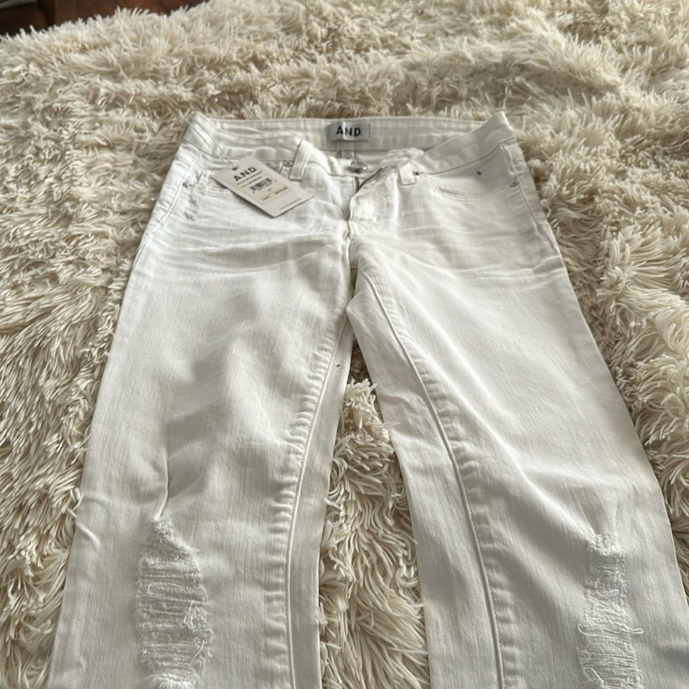 A.N.D. White cotton jeans.  NWT